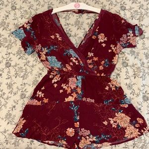 Flower pattern romper
